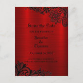 Carte Postale Faire-part Elégant mariage halloween enregistrer la date cart (Devant)