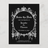 Carte Postale Faire-part Elégant mariage halloween enregistrer la date cart (Devant)