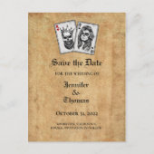 Carte Postale Faire-part Elégant mariage halloween enregistrer la date cart (Devant)