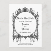Carte Postale Faire-part Elégant mariage halloween enregistrer la date cart (Devant)