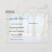 Carte Postale Faire-part Élégant Mariage Italien Arches Italie Enregistrer  (Dos)