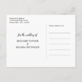 Carte Postale Faire-part Elégant Mariage Lune Plage Enregistrer La Date (Dos)