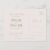 Carte Postale Faire-part Élégant mariage rustique floral lilas enregistrer  (Dos)