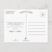 Carte Postale Faire-part Elégant Marine Blue Agate Mariage Merci (Dos)