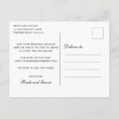 Carte Postale Faire-part Élégant Monogramme Doré Mariage Formel Enregistrer (Dos)