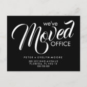 Carte Postale Faire-part elegant moved office business (Devant)