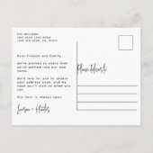 Carte Postale Faire-part Élégant Nous Avons Déménagé Aquarelle Florale Démé (Dos)