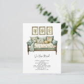 Carte Postale Faire-part Élégant Nous Avons Déménagé Aquarelle Florale Démé (Debout devant)