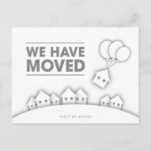 Carte Postale Faire-part Élégant Nous Avons Déplacé Des Maisons Blanches Pr (Devant)