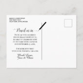 Carte Postale Faire-part Elégant Pale Peach Rose Wedding Enregistrer la dat (Dos)