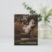 Carte Postale Faire-part Élégant Photo Mariage moderne (Debout devant)