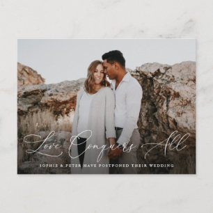 Carte Postale Faire-part Élégant report : L'amour triomphe de tout
