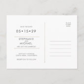 Carte Postale Faire-part Élégant Rose à la mode Gold Chic Enregistrer la da (Dos)