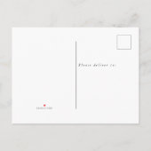 Carte Postale Faire-part Elégant Rose Parties scintillant or Mariage blanc  (Dos)