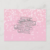 Carte Postale Faire-part Élégant rose sucré 16 Anniversaire Enregistrer la (Devant)