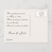 Carte Postale Faire-part Élégant Sauve la journée (Dos)