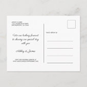 Carte Postale Faire-part Élégant script Enregistrer la date Emerald Ombre (Dos)