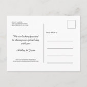 Carte Postale Faire-part Élégant script Enregistrer la date Fiançailles pho (Dos)