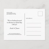 Carte Postale Faire-part Élégant Script Enregistrer la Date Photo de Fiança (Dos)