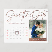 Carte Postale Faire-part Élégant Script Faux Rose Or Mariage Photo (Devant)