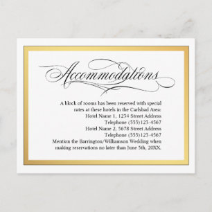 Carte Postale Faire-part Élégant Script Flouris Mariage Hébergements