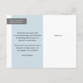 Carte Postale Faire-part Elegant Script Just Married Elopement Photo Announ (Dos)