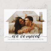 Carte Postale Faire-part Élégant Script Nous Avons Déménagé Nouvelle Maison (Devant)