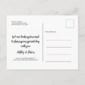 Carte Postale Faire-part Élégant Script Photo de fiançailles de sauvegarde  (Dos)