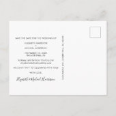 Carte Postale Faire-part Élégant Script photo mariage Enregistrer la date (Dos)