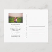 Carte Postale Faire-part Élégant Script Photo Overlay Enregistrer la date (Dos)