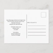 Carte Postale Faire-part Élégant Script Vide Nid Nouvelle adresse (Dos)