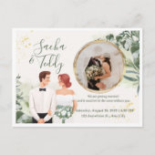 Carte Postale Faire-part Elegant Script Wedding Photo Save the Date (Devant)