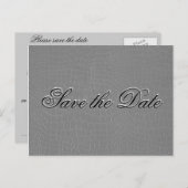 Carte Postale Faire-part Élégant serpent en argent peau enregistrer la date (Devant / Derrière)