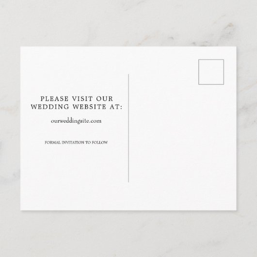 Carte Postale Faire-part Elégant String Lights Mauve Enregistrer la date ST (Dos)