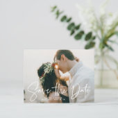 Carte Postale Faire-part Élégant Superposition Photo Dessinée à la Main Sav (Debout devant)