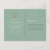 Carte Postale Faire-part Élégant Thanksgiving Automne Citrouille Wreath Mov (Dos)