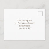 Carte Postale Faire-part Elégant tons Sepia Mason Jar RSVP (Dos)