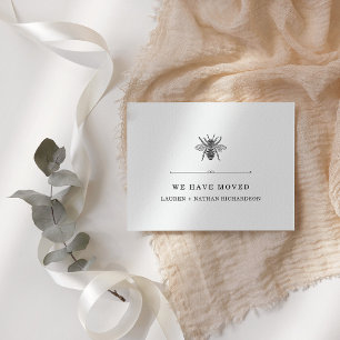 Carte Postale Faire-part Elegant Vintage Bee Changement d'adresse