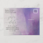 Carte Postale Faire-part Elégante aquarelle dans Mariage d'orchidées Enregi (Dos)