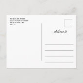 Carte Postale Faire-part Élégante calligraphie Mariage Enregistrer la date (Dos)