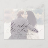 Carte Postale Faire-part Elégante calligraphie mariage photo enregistrer la (Devant)