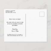 Carte Postale Faire-part Élégante calligraphie Noir Mariage Enregistrer la (Dos)