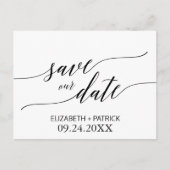 Carte Postale Faire-part Élégante calligraphie noire : on se marie (Devant)