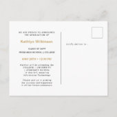 Carte Postale Faire-part Élégante calligraphie Parties scintillant d'or Gra (Dos)