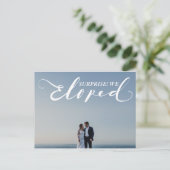 Carte Postale faire-part élégante du mariage surpris "Eloped" (Debout devant)