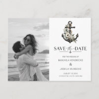 Élégante Photo de Mariage de Style Nautique Save t