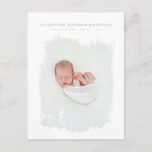 Carte Postale Faire-part Élégante photo d'faire-part de naissance bleue min (Devant)