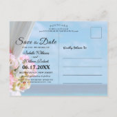 Carte Postale Faire-part Élégante plage océane Été Enregistrer la date (Dos)