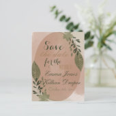 Carte Postale Faire-part Élégante verdure botanique (Debout devant)