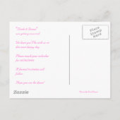 Carte Postale Faire-part Éléments de coordination Rose Escalade (Dos)